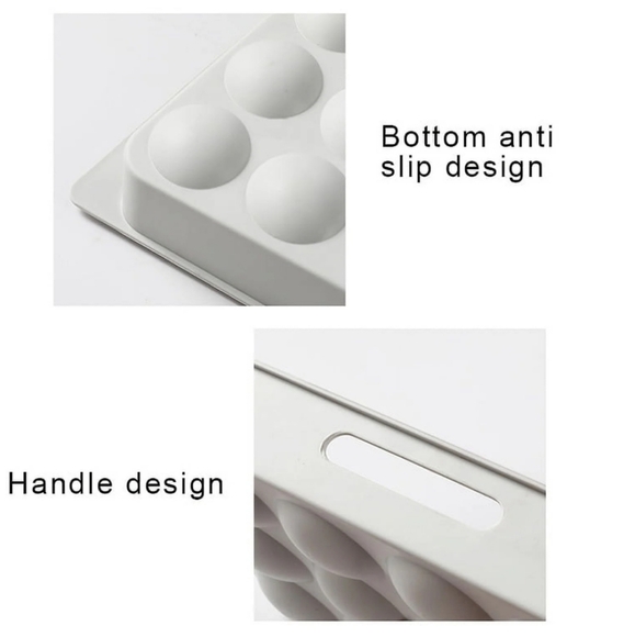 Storage Essentials Large White Egg Storage Tray Food Holder Organizer Shelf - Picture 12 of 16